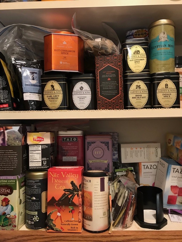 My tea shelves.