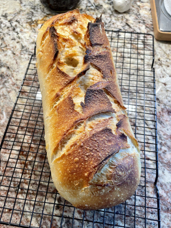 First attempt at sandwich bread in Emile Henry loaf pan : r/Sourdough